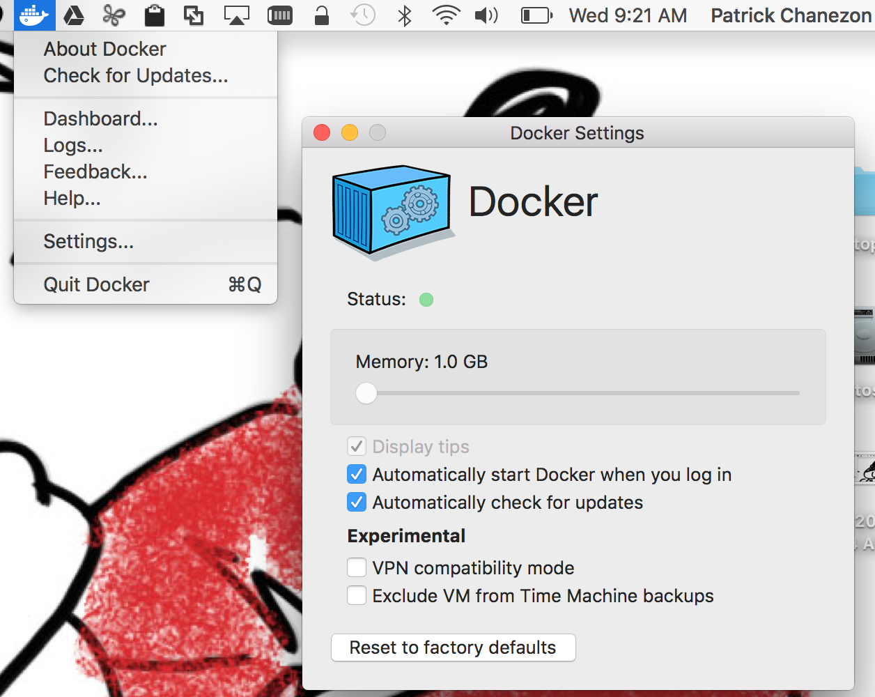 docker for mac access host